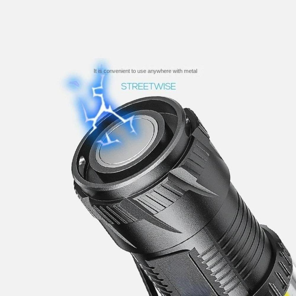 Pocket EDC Mini Led Flashlights USB Rechargeable with 18350 Battery Strong Powerful Outdoor Torch Camping Lamp COB Work Light