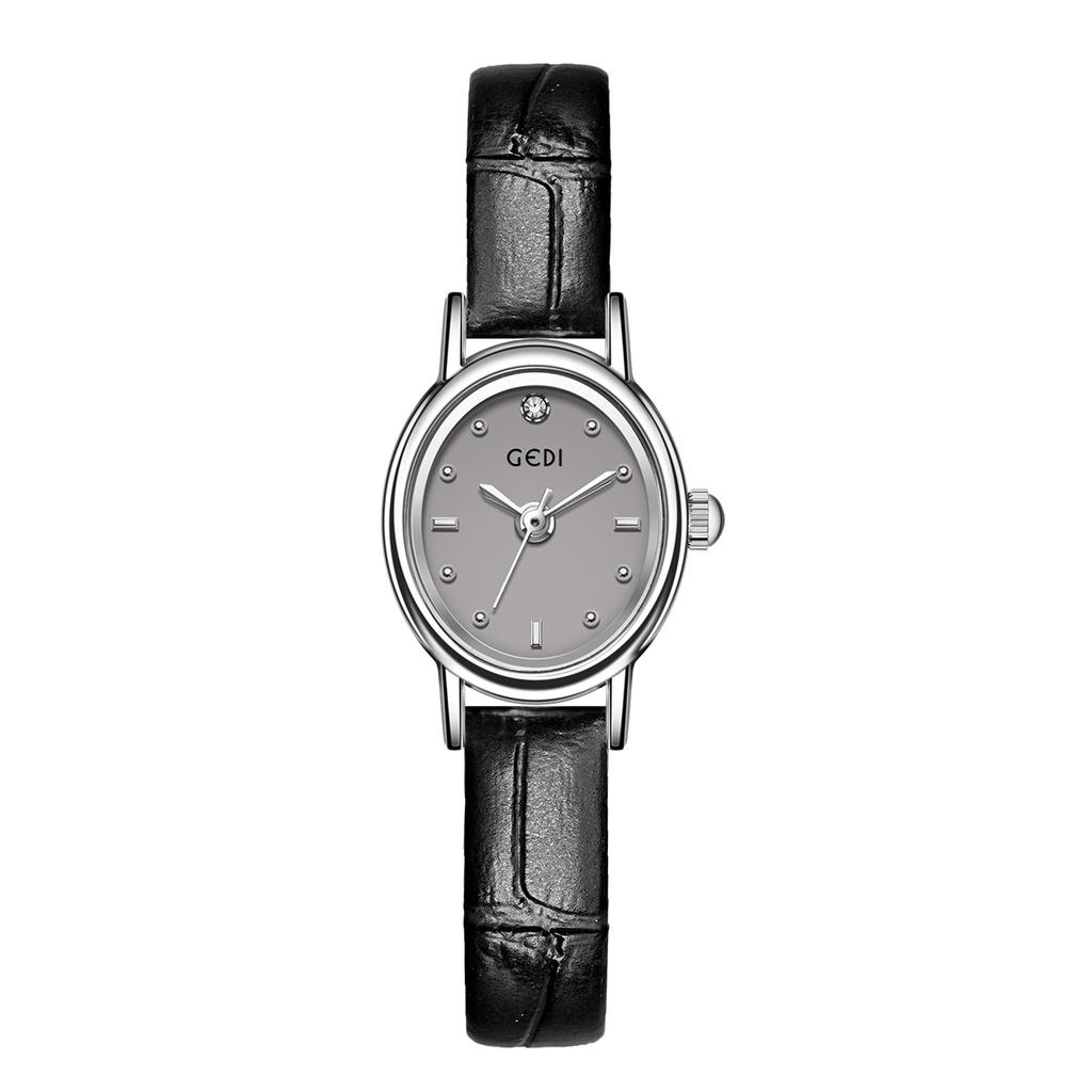 Light Luxury High-End Sense, Small And Exquisite Oval Women'S Watch, Student High-Value Retro Belt Quartz Watch