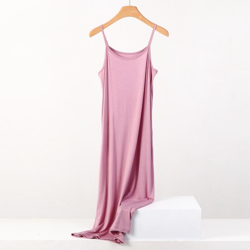 Women's Fashion Summer Spring Solid Color Print Sleeveless Suspenders Loose Waistline Casual Dresses