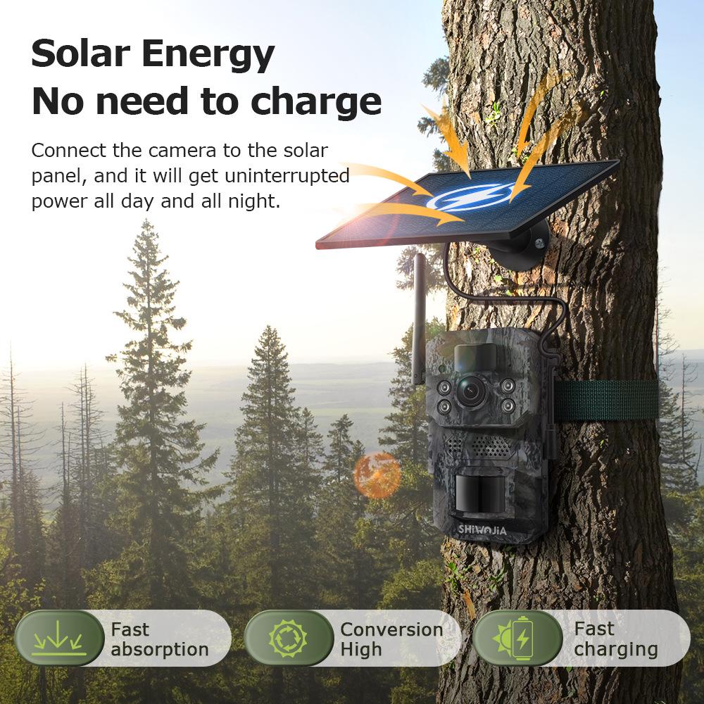 New 4G Solar-Powered Camouflage Hunting Camera with GPS & Infrared Monitoring