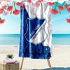 Personalizowany Ręcznik Plażowy z Nadrukiem TSG Hoffenheim, Duży Miękki Szybkoschnący Ręcznik na Plażę, Kemping, Pływanie