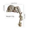 Elephant Pulling Baby Elephant Resin Craft