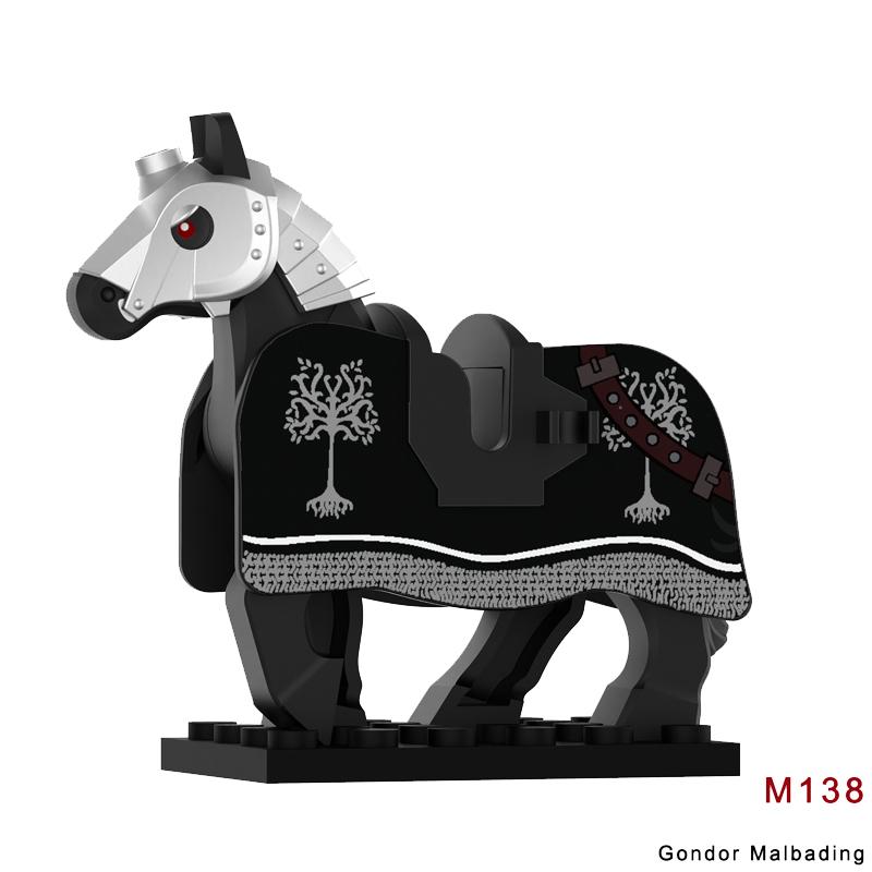 Medieval Castle Soldier Action Figures Building Block Dragon Anime Knight Accessory Warhorse Militia Helmet Shield Toy Gift S015