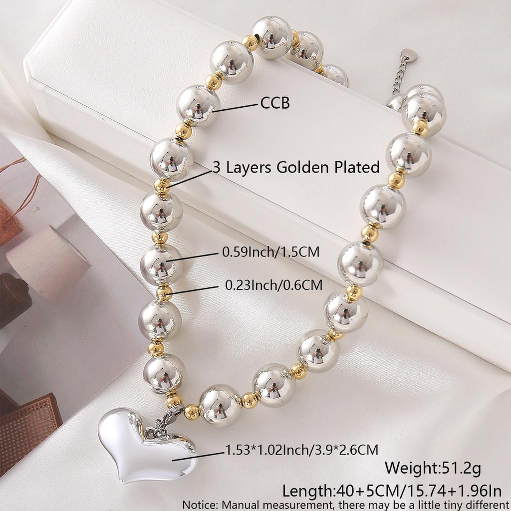 Heartshaped Bohemian Necklace With Natural Stone Beads For Womens Fashion Accessories