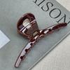 Chocolate Acetate Shark Hair Claw Elegant Women High Grade Back Head Hair Clip Fashion Luxury Solid Color Hair Grab Daily Hair Accessories