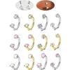 Podkovy do nosu Nerezová ocel Duhové Zirkony Piercing do nosu Rtu Obočí Helix Piercing ucha Šperky na tělo
