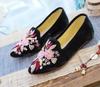 Slippers, single shoes, cotton shoes, pointed shoes, Mueller shoes, fashion ethnic style women's single shoes, embroidered cloth shoes