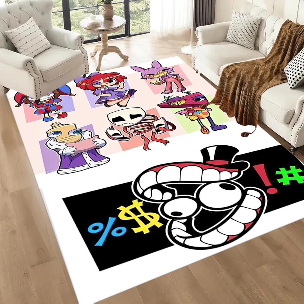 Digital Circus Area Rug Suitable For Outdoor Game Room Dormitory Study Room Antislip Rug Anime Office Decor Best For Christmas