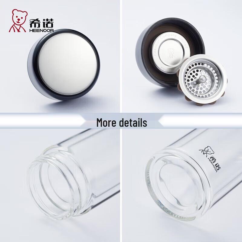 Heenoor Double-Layer Insulated Borosilicate Glass Tea Cup