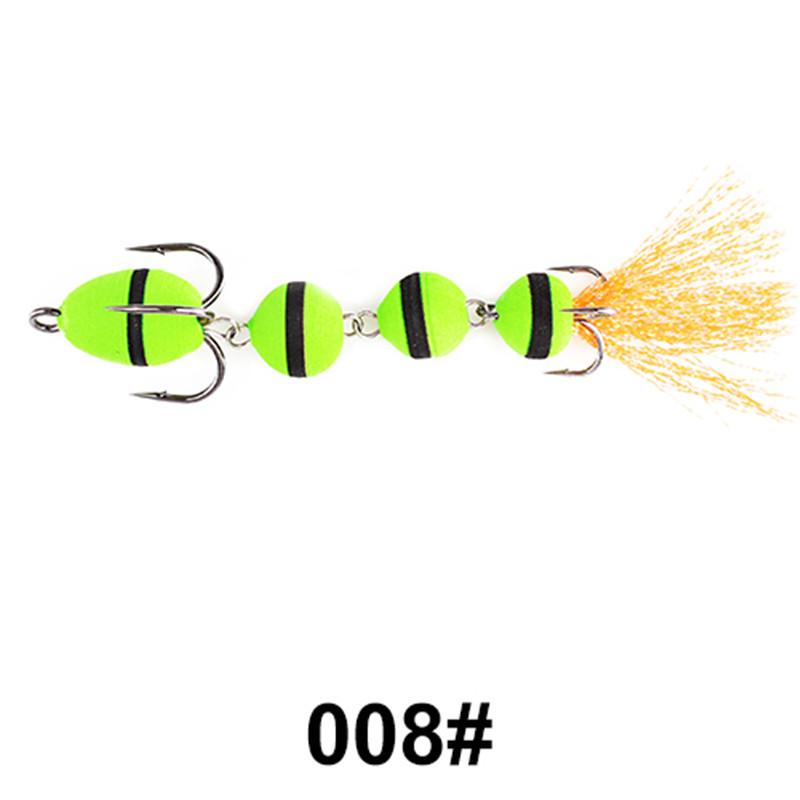 

FishKing 1PC Soft Bass Lure Приманка для комах з гострими гачками Вага 3.4G 4.7G Великий/Малий Розмір Small Size 040