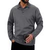 Men's Solid Color Sports Button Lapel Long Sleeve Tops Men's Casual Fashion Long Sleeve Tops