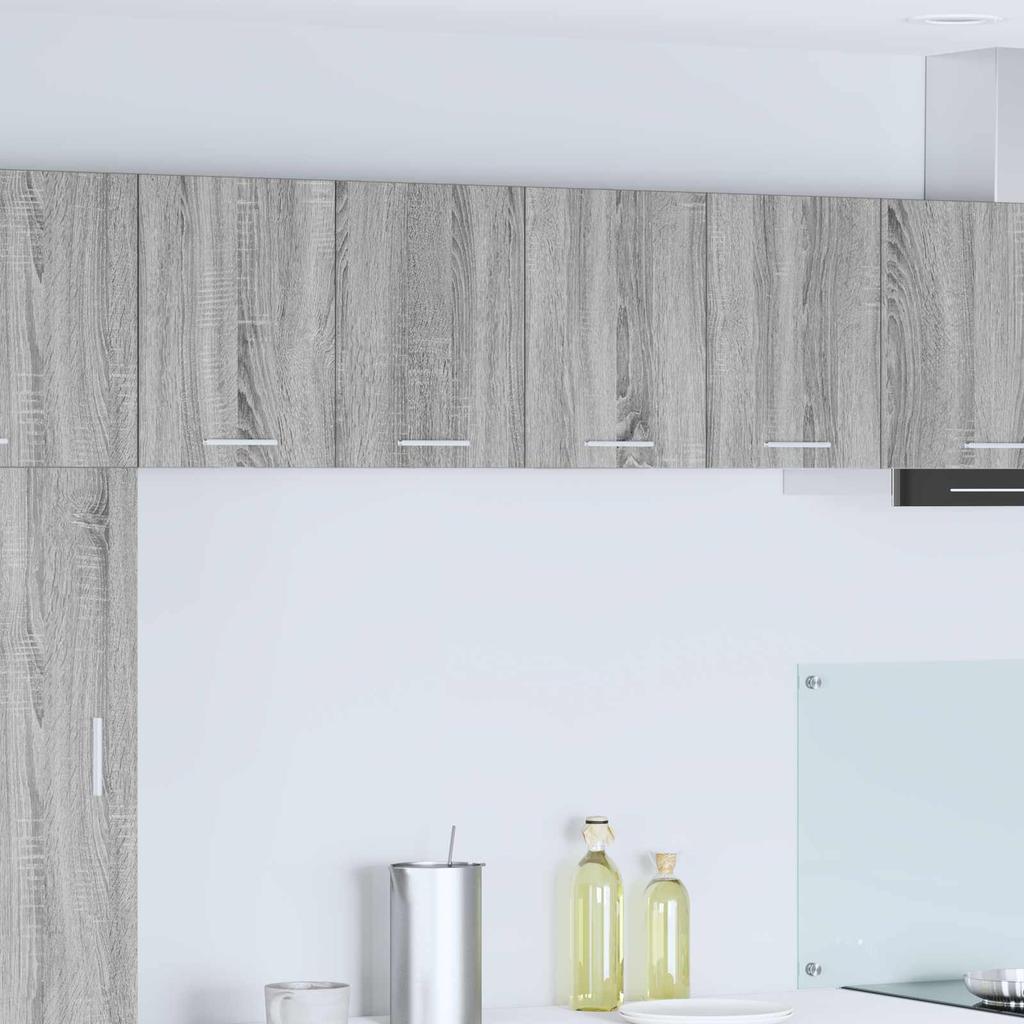 Wall Mounted Cabinet with Door 2 pcs Grey Sonoma and White 60 x 31 x 40 cm