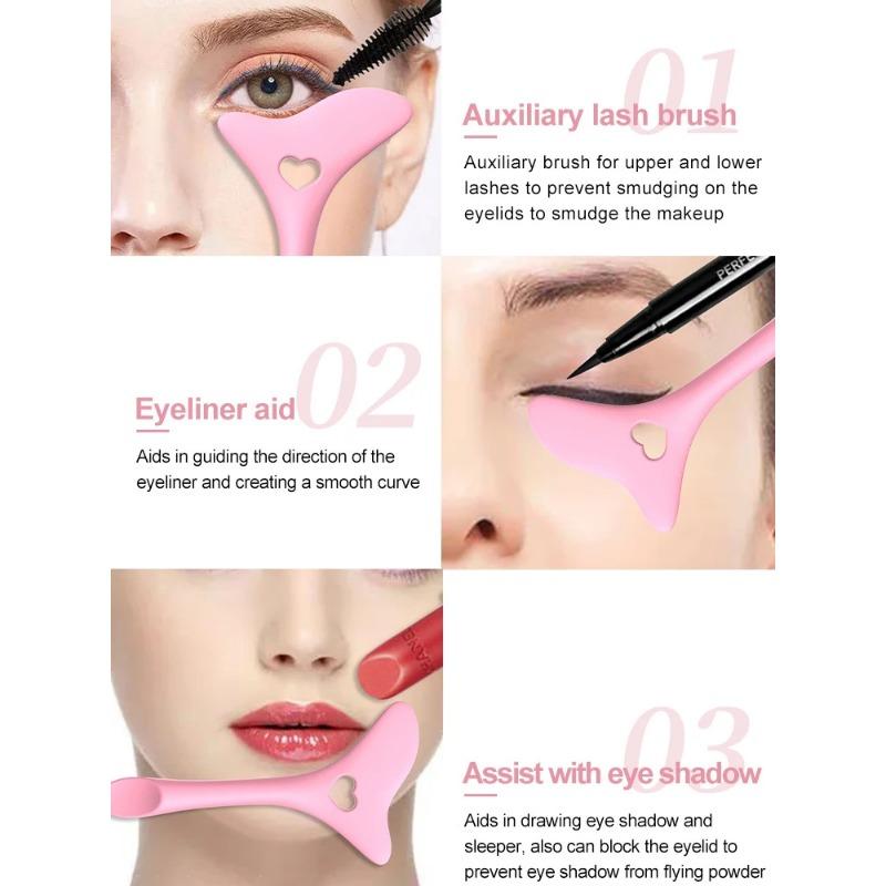 1-2PCS Silikonowy Eyeliner Artefakt Pomocniczy, Produkty Kosmetyczne Do Rysowania Brwi Szminka Pomocnicze Narzędzie Czarny Baffle Silikonowy Eyeliner Akustyczny Makijaż