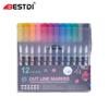 24-Color Double-Line Outline Pens for Kids' DIY Painting, Doodling, Journaling, and Student Highlighting