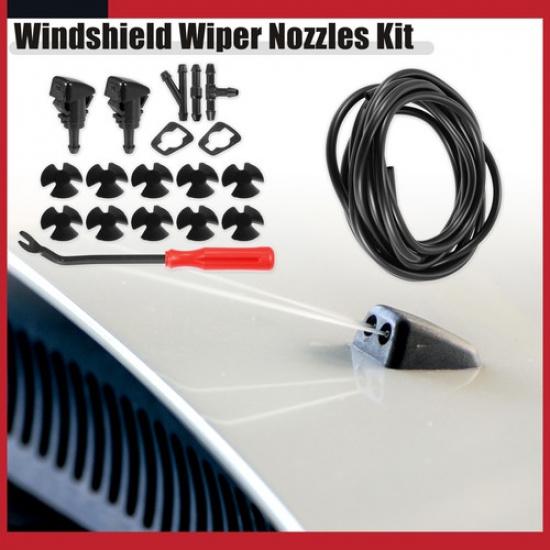 Pack of 1 for Dodge Charger with 4M Hose Front Windshield Washer Nozzle Kit
