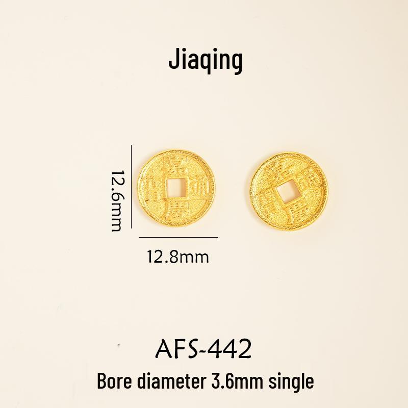 Vergoldetes antikes Schmuckset: Halskette, Armbänder & Perlenanhänger - Nicht verblassendes DIY-Zubehör