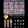 New Flat-Bottomed Diamond Heterosexual Mixed Diamond Nail Art Jewelry Mixed Mixed Round Glass Diamond Rhinestone Nail Decoration