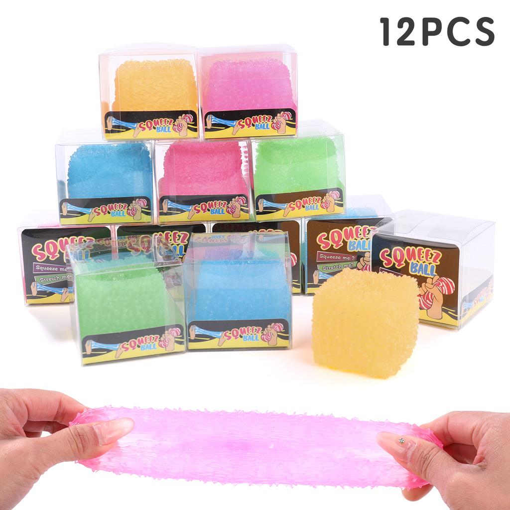 Cross-Border Snowflake Ice Cube Square Maltose Pinch Music Decompression Venting Slow Rebound Decompression Toy Wholesale