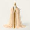 Golden Wave Modest Covering Scarf Chiffon Material Shawl Wrap New Eid al-Fitr Hijab  Arab Style
