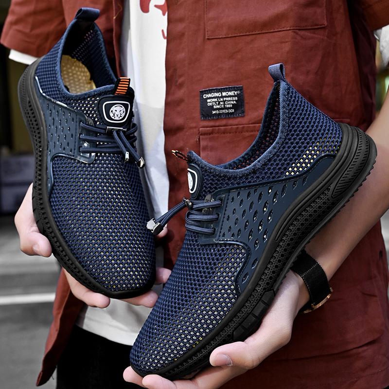 Summer Hollow Out Mens Loafers High Quality Breathable Sneakers for Men Shoes Outdoor Casual Walking shoes Comfy Moccasin Flat