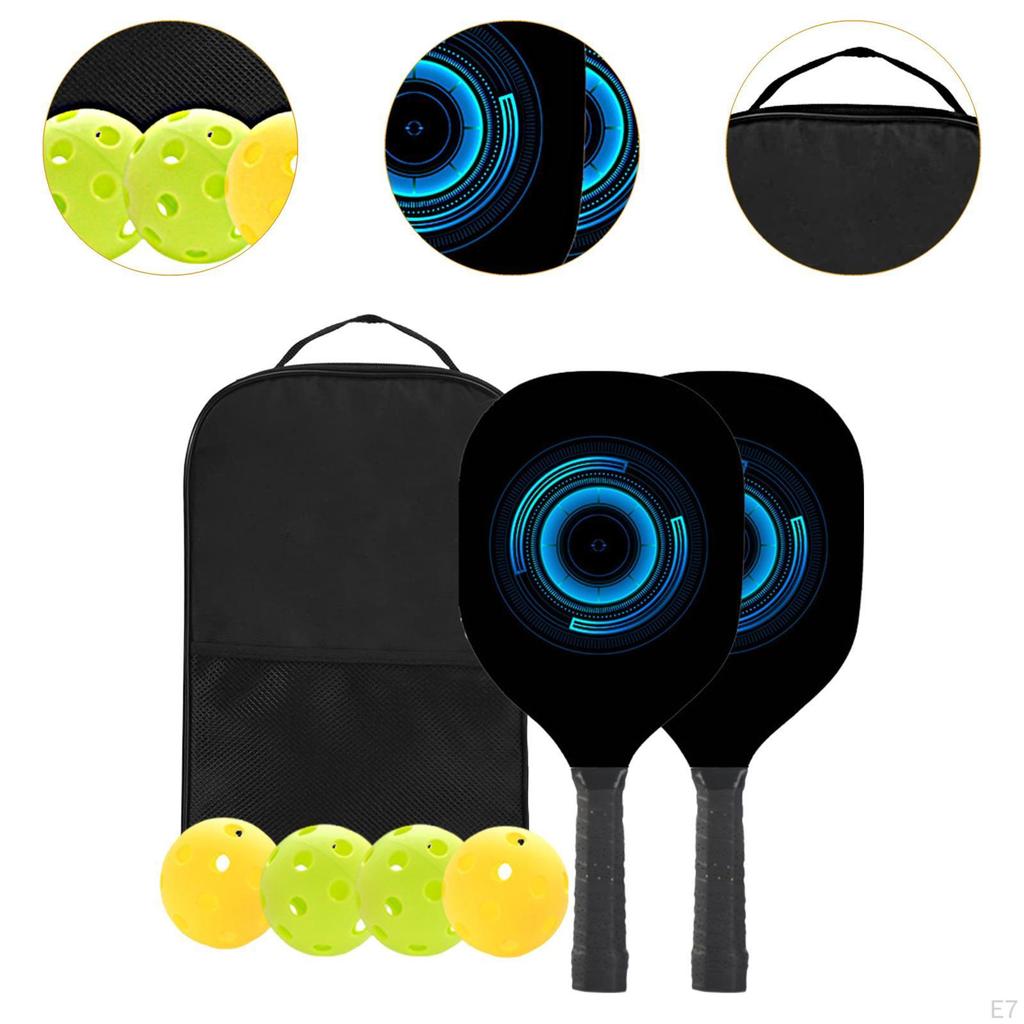 Pickleball Paddles Portable Racquets for Indoor Outdoor Beginners Style A