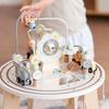 Children's Wooden Educational Table with Maze and Beads GINGER HOME, 40x40x54 cm