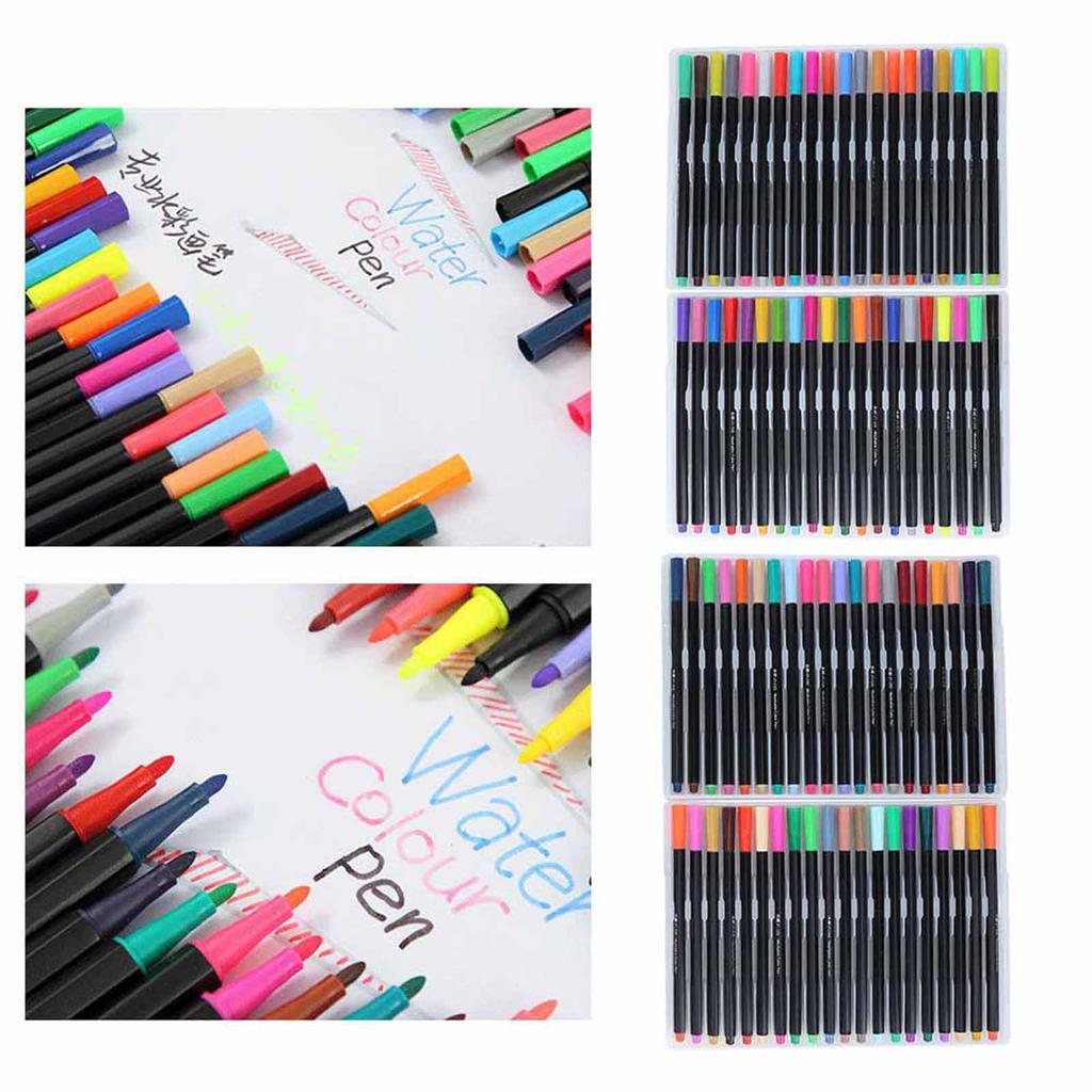 80 Colors Watercolor Painting Pen Set Children Drawing Gift Art Students Stationary
