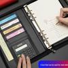 A5 Retro Leather Zipper Binder: Multifunctional Loose-leaf Notebook with Detachable A6 Section