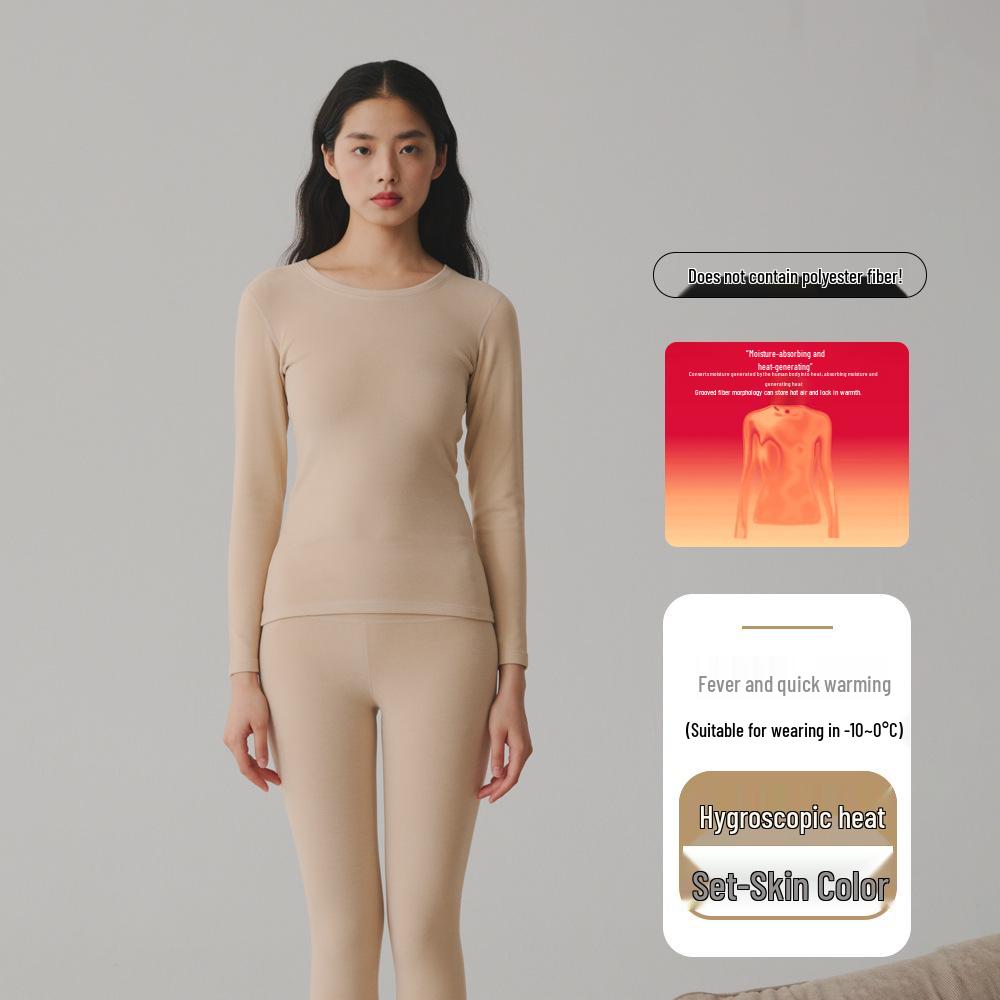 Women's Acrylic Thermal Fleece-Lined Underwear Set