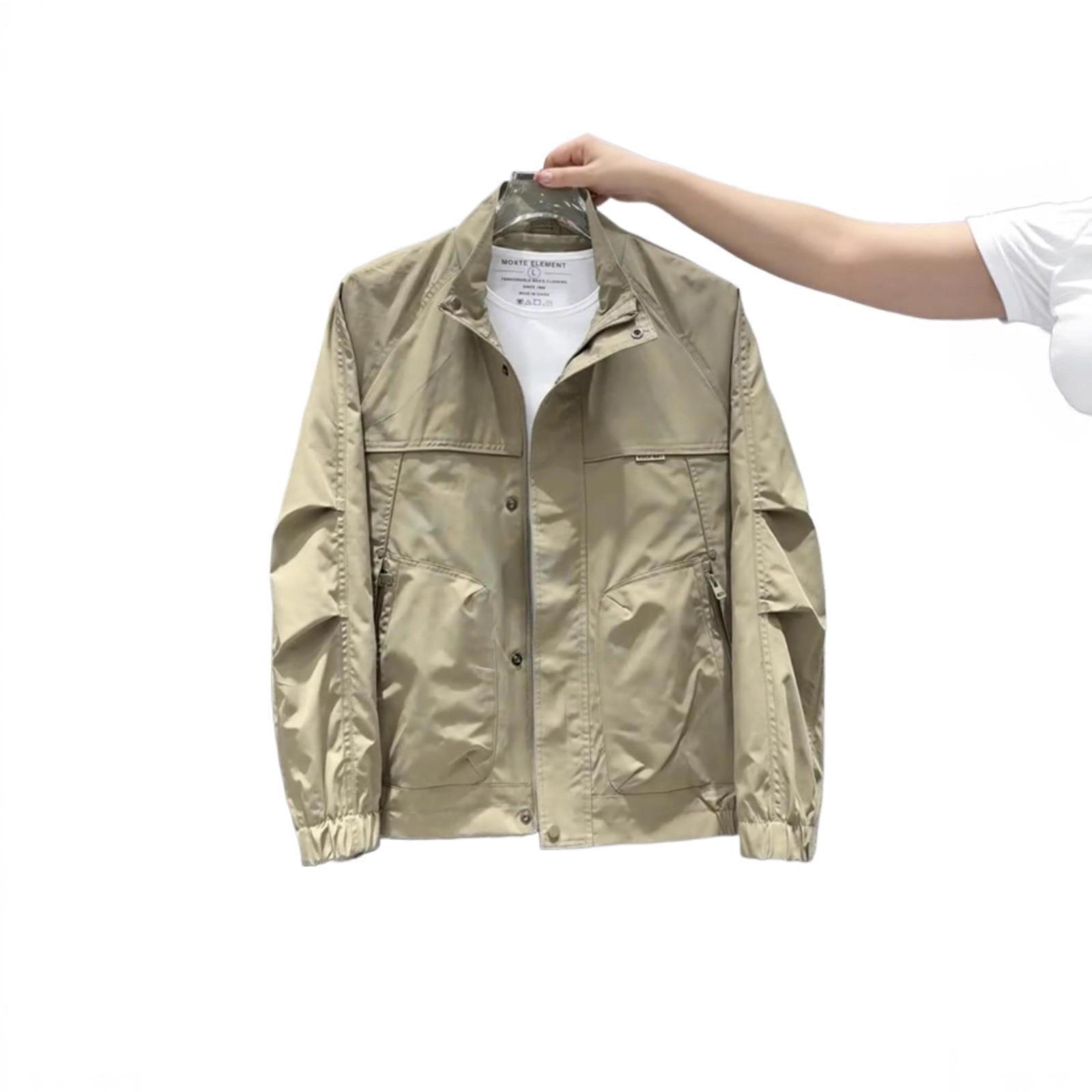 

Новая куртка высокого класса с отложным воротником, куртка в стиле кэжуал, универсальная, для улицы 3XL зелёный