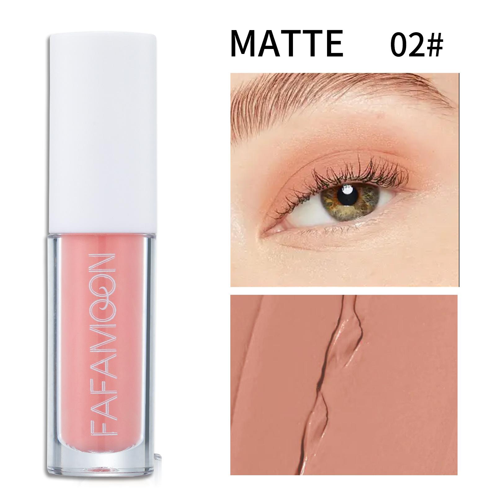 

8 цветов, матовые жидкие тени для век, многофункциональная жидкая подводка для глаз, консилер для глаз, долговечный водонепроницаемый макияж для глаз, подарок для женщин 02#