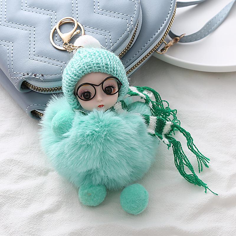 Internet Celebrity Scarf Doll Keychain Plush Pendant: Unisex Bag Charm & Birthday Gift