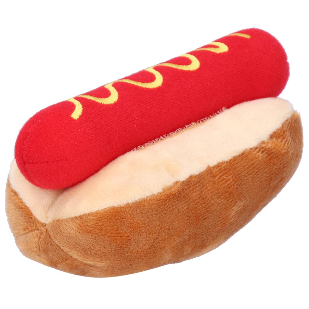 Soft Plush Dog Toy Hot Dog Shape Detachable Sound Exquisite Doll Toys for Cats Dogs