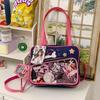 Y2K Cute Denim Ita Bag Girl Transparent Messenger Bag Women Fashion Shoulder Crossbody Bag Lady DIY Badge Totebag Lolita Handbag