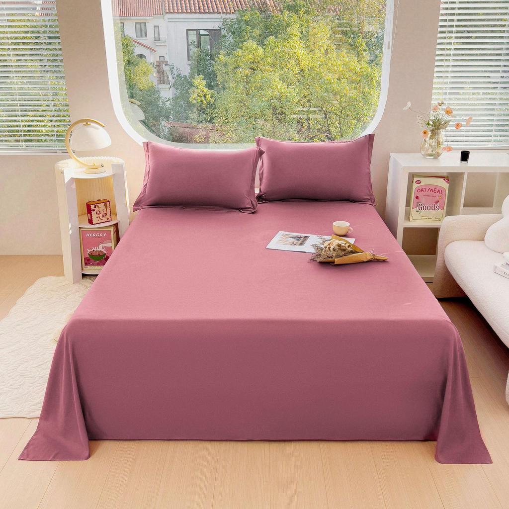 Solid Color Washed Cotton Bed Sheet for Dormitory Single Bed - Duvet Cover