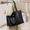 ESUNARTY Women's Genuine Leather Tote Shoulder Bag