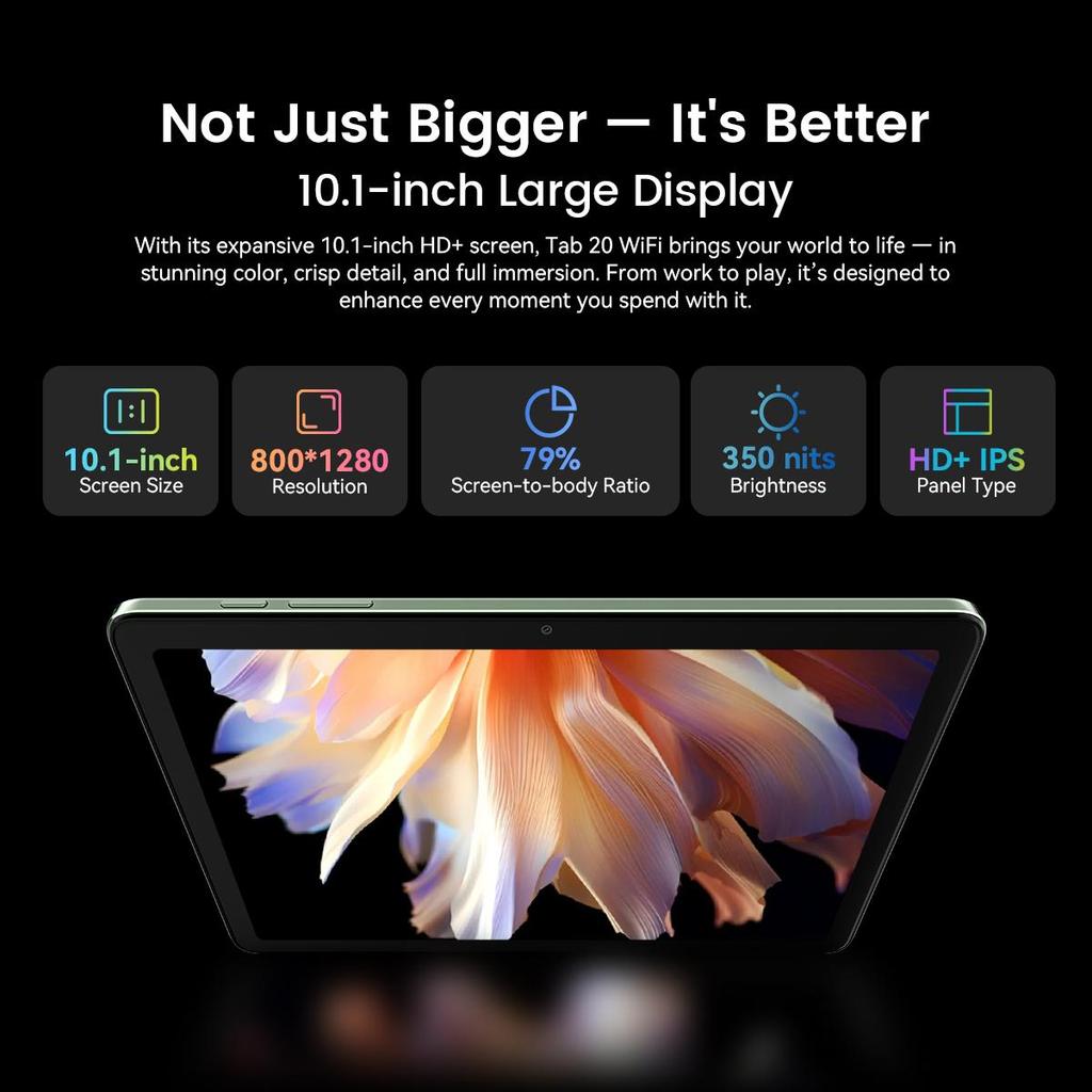 Blackview Tab 20 WiFi Tablet Android 15  10.1inch 4GB RAM 64GB ROM 6600mAh Battery Tablets