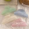 3-Color Set Marble Streamer Cloud Pattern Crescent Acetate Hair Clip, High-End Fashionable Sweet Hair Accessory