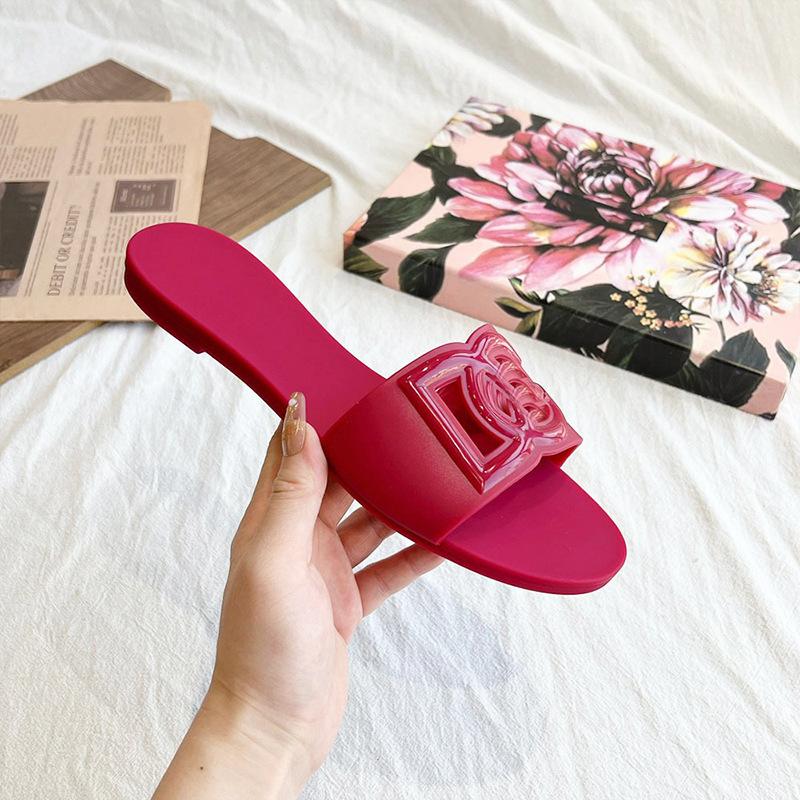 

H home slippers women s summer new chain one-word drag hollowed out beach H buckle cool slippers slippers 41