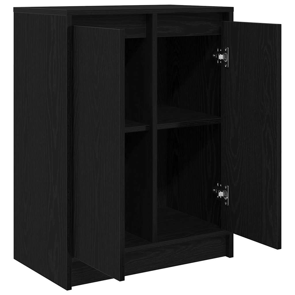 Sideboard in Black Oak Look 57 x 34 x 76 cm Engineered Wood