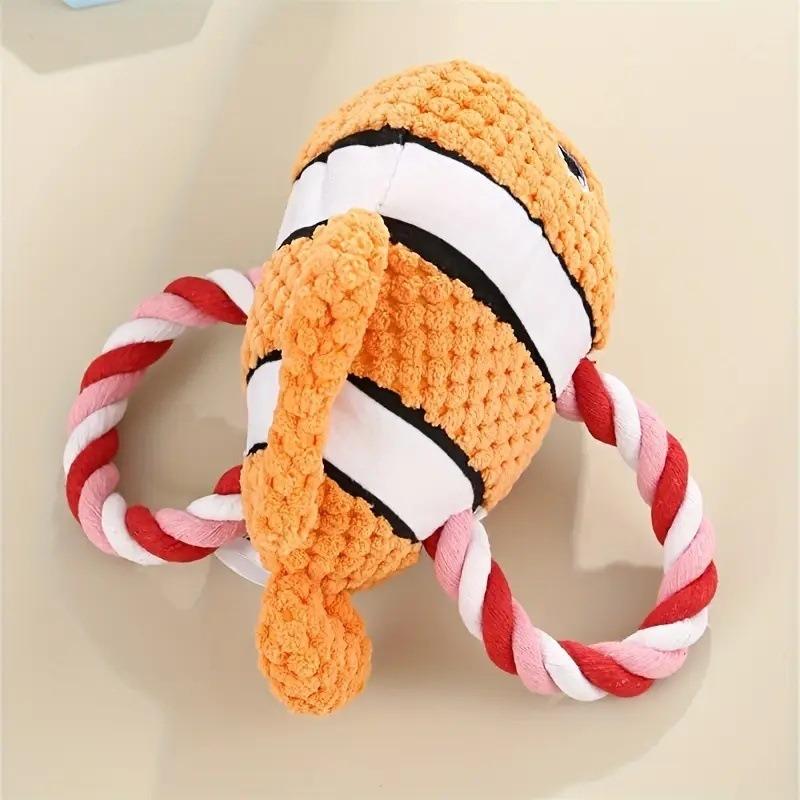 Pet Toys Grind Teeth and Bite-resistant Plush Toys Are Shipped, Cats and Dogs Can Play with Sounding Cotton Rope Series