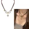 Metal Chain Necklace with Sunflower and Star Pendants Clavicle Choker for Women