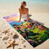 Elemento giapponese classico cartone animato ONE PIECE Monkey D. Asciugamano da spiaggia Luffy campeggio all'aperto vacanza nuoto asciugamano da spiaggia esterno assorbente asciugamano da bagno Y21