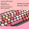 Wireless Keyboard and Mouse Set Retro Girl Style Round Button Home Office Keyboard and Mouse Set 2pcs/set