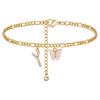 Stainless Steel Initial A-Z Letter Anklets For Women Girl Butterfly Trend Leg Chain Waterproof Jewelry Gift Party