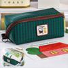 Large Capacity Grid Stationery Bag Desktop Storage Dopamine Pencil Pouch Prism Pencil Case  Office