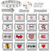 Wholesale Personalized DIY Red Color Italian Charm Bracelet Cherry Flowers Heart Music Bead 9mm Bracelet Stainless Steel Jewelry