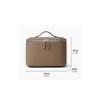 Portable Pebbled Leather Cosmetic Bag Fashion Solid Color Travel Makeup Organizer for Women