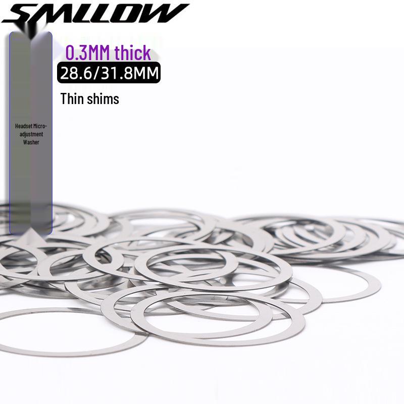 Mountain Bike Headset Shim: 31.8/28.6MM with 0.3MM Fine-Tuning Adjustment 28.6*0.3MM Headset Fine Tuning Spacer