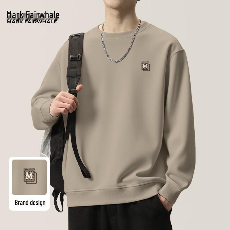 Mark Fairwhale Men's Heavyweight American Style Round Neck Sweatshirt